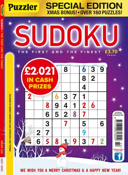 Puzzler Sudoku – December 2021