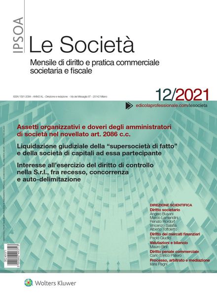 Le Societa – Dicembre 2021