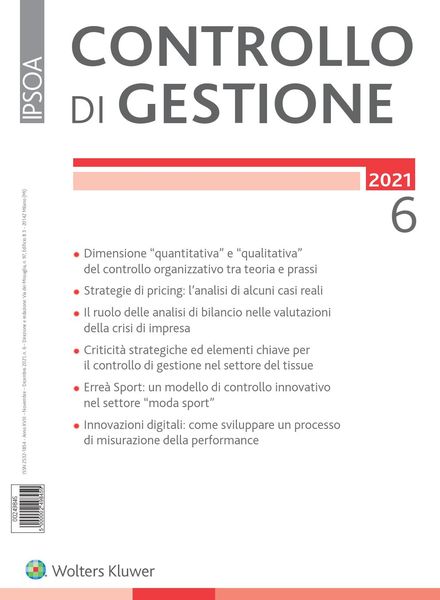 Controllo di gestione – Dicembre 2021