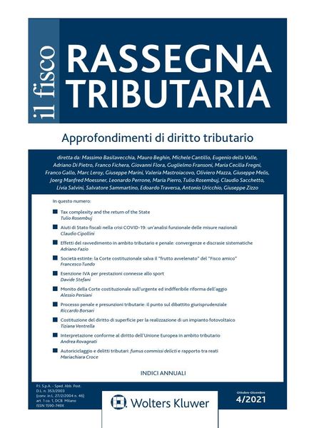 Rassegna Tributaria – Dicembre 2021