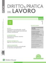 Diritto e Pratica del Lavoro – Gennaio 2022