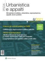 Urbanistica e appalti – Dicembre 2021