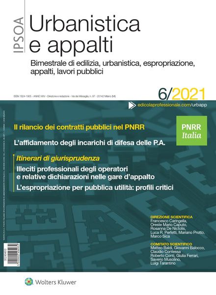 Urbanistica e appalti – Dicembre 2021
