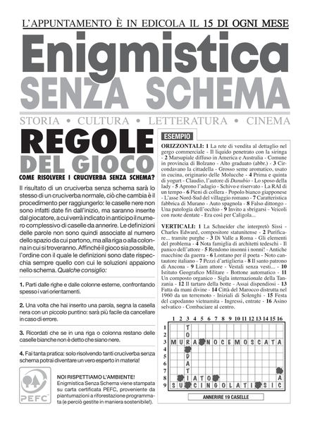 Enigmistica Senza Schema – gennaio 2022