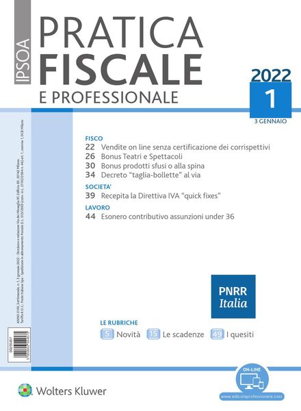 Pratica Fiscale e Professionale – Gennaio 2022