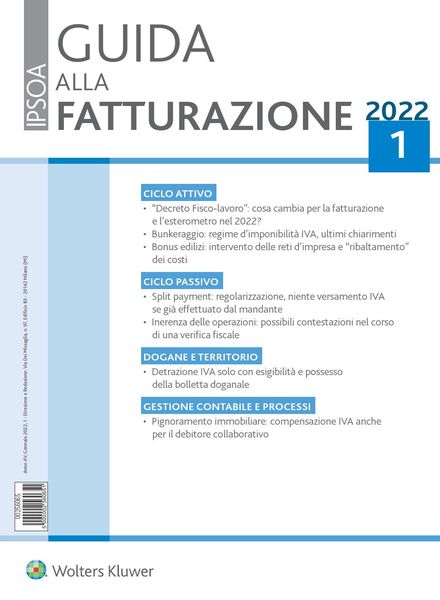 Guida alla Fatturazione – Gennaio 2022