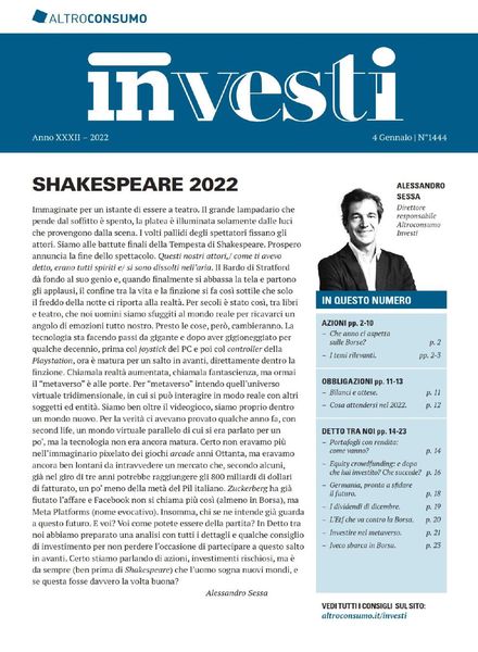 Altroconsumo Finanza – 4 Gennaio 2022