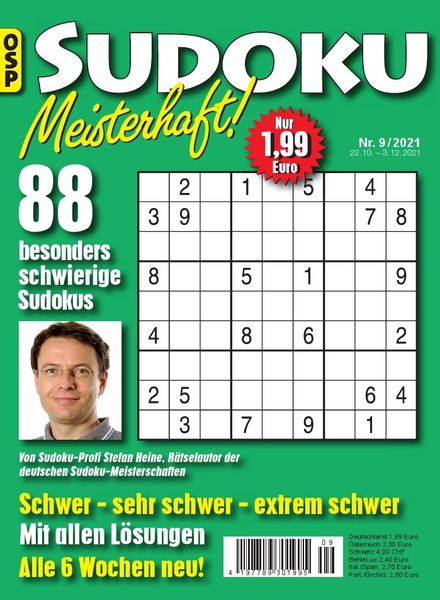 Sudoku Meisterhaft – Nr 9 2021