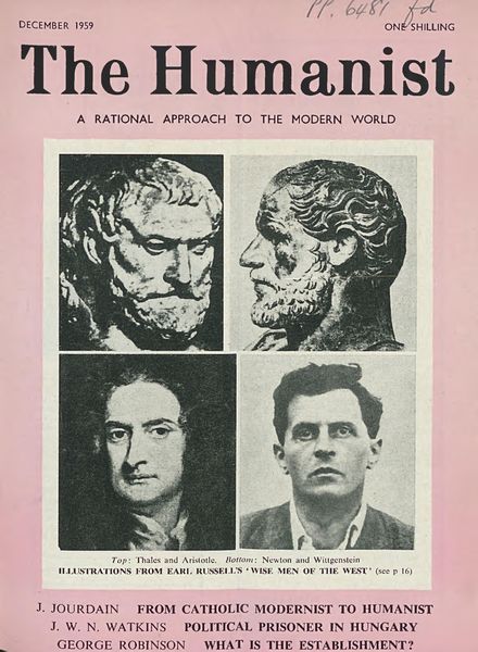 New Humanist – The Humanist, December 1959
