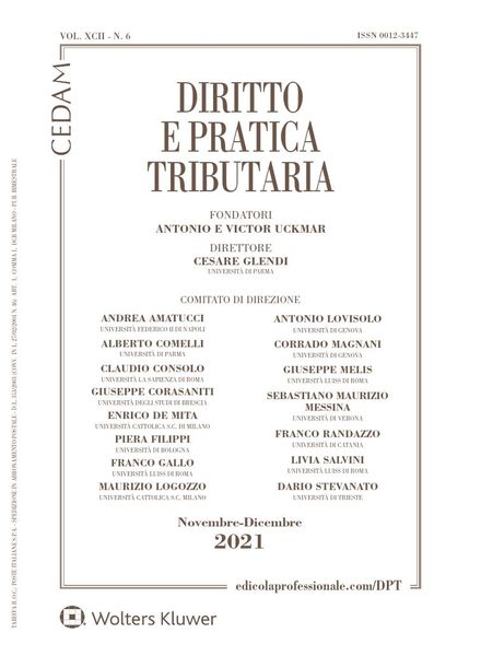 Diritto e Pratica Tributaria – Dicembre 2021