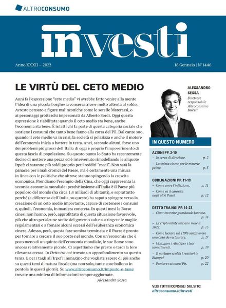 Altroconsumo Investi – 18 Gennaio 2022