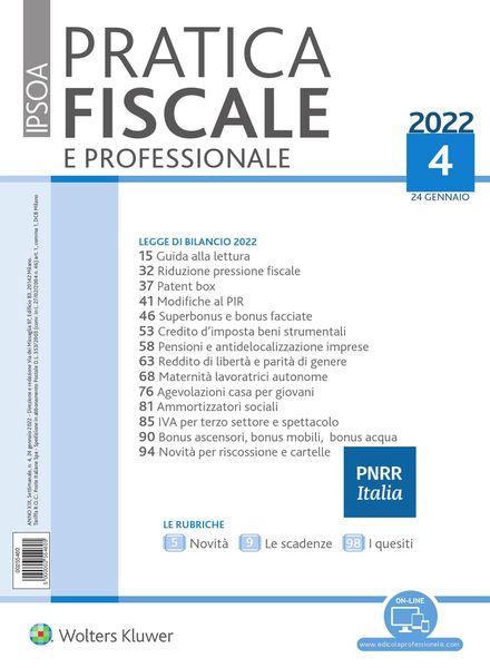 Pratica Fiscale e Professionale – 24 Gennaio 2022