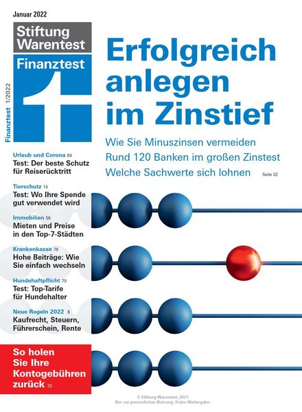 Stiftung Warentest Finanztest – Januar 2022