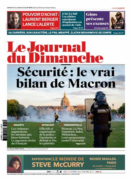 Le Journal du Dimanche – 23 janvier 2022