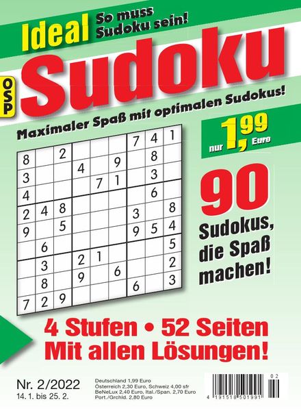 Ideal Sudoku – Nr 2 2022