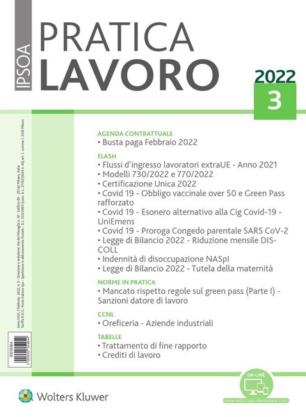 Pratica Lavoro – 5 Febbraio 2022