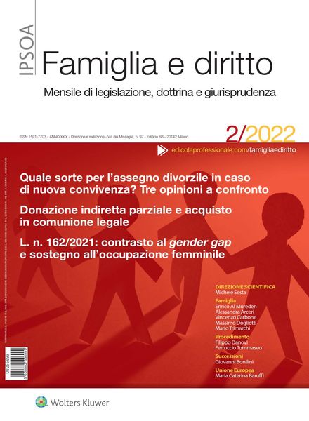 Famiglia e Diritto – Febbraio 2022