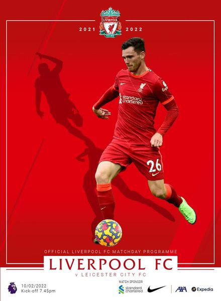 Liverpool FC Programmes – vs Leicester City – 10 February 2022