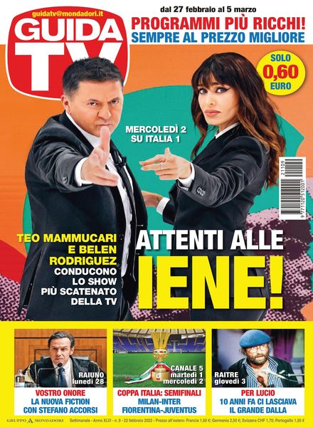 GuidaTV – 22 febbraio 2022