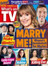 What’s on TV – 26 February 2022