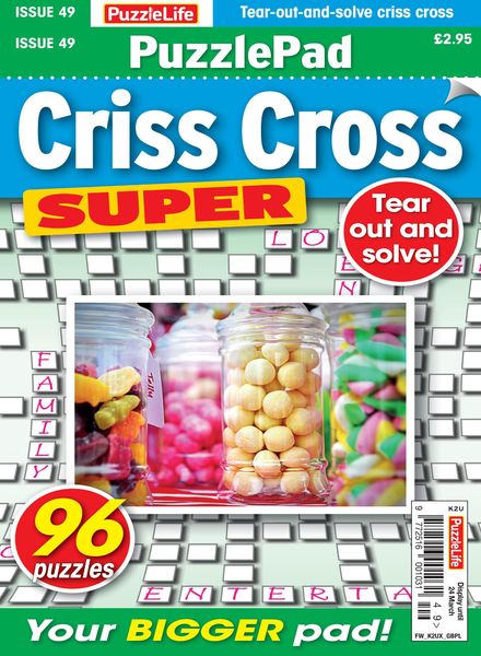 PuzzleLife PuzzlePad Criss Cross Super – 24 February 2022