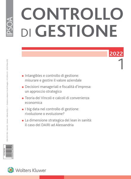 Controllo di gestione – Gennaio 2022