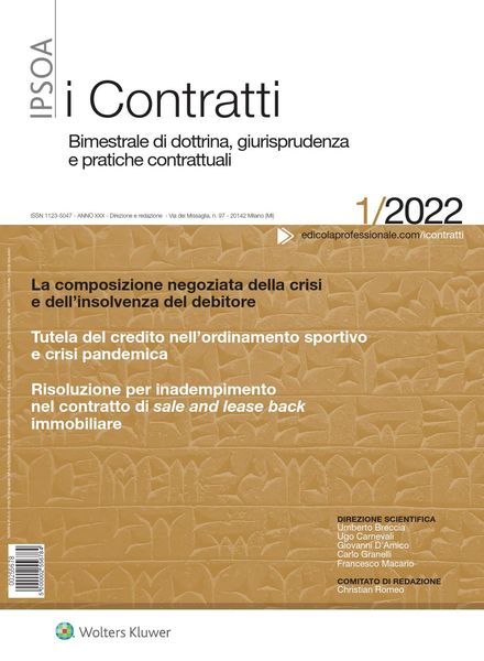 I Contratti – Gennaio 2022