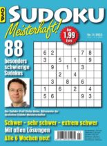 Sudoku Meisterhaft – Nr 3 2022