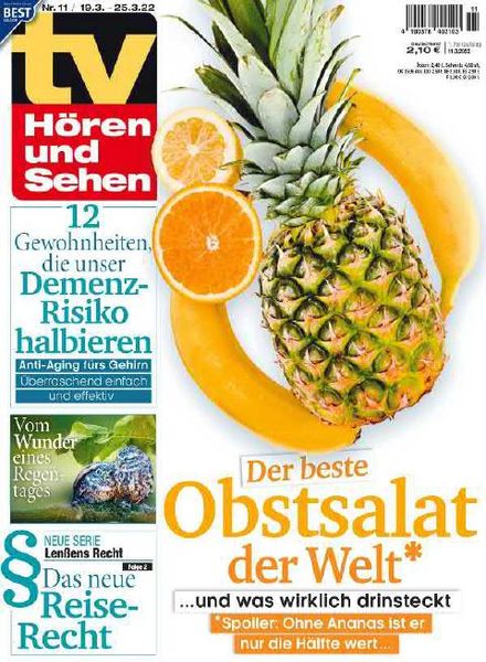 TV Horen und Sehen – 11 Marz 2022
