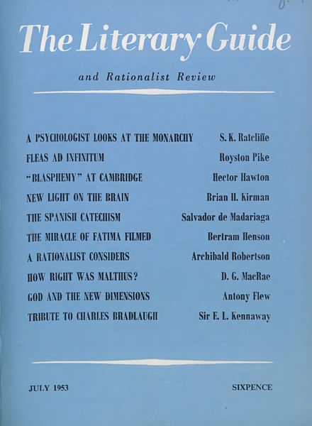 New Humanist – The Literary Guide July 1953