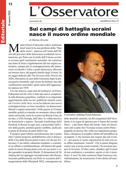 L’Osservatore – 26 marzo 2022