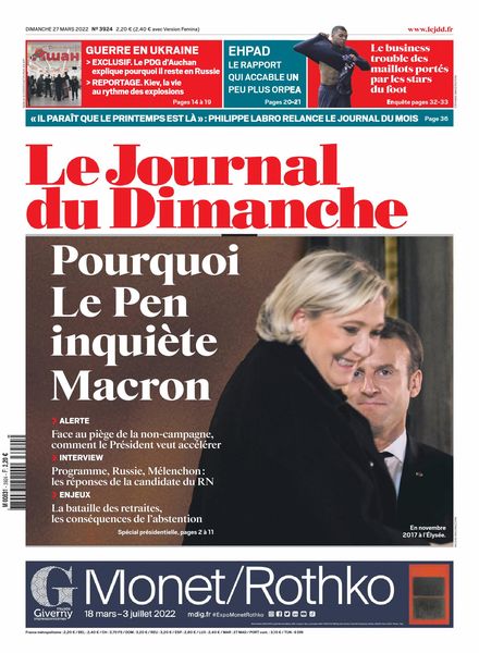 Le Journal du Dimanche – 27 mars 2022