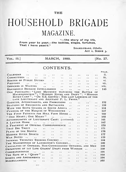 The Guards Magazine – March 1900
