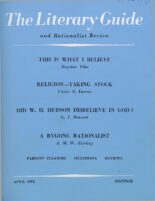 New Humanist – The Literary Guide, April 1952