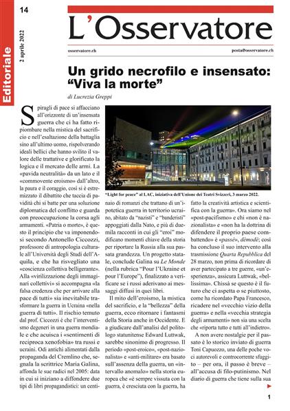 L’Osservatore – 02 aprile 2022