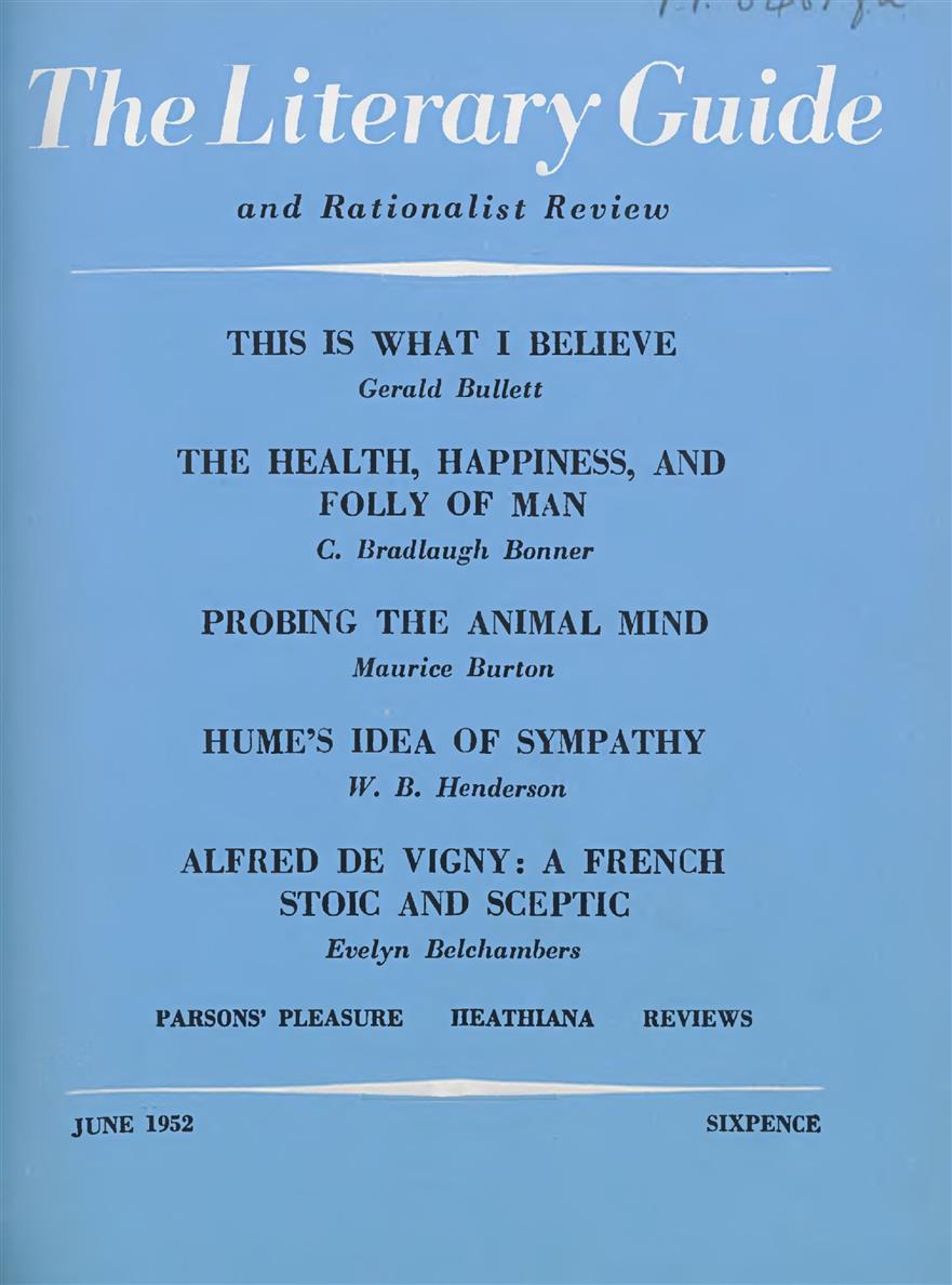 New Humanist – The Literary Guide, June 1952