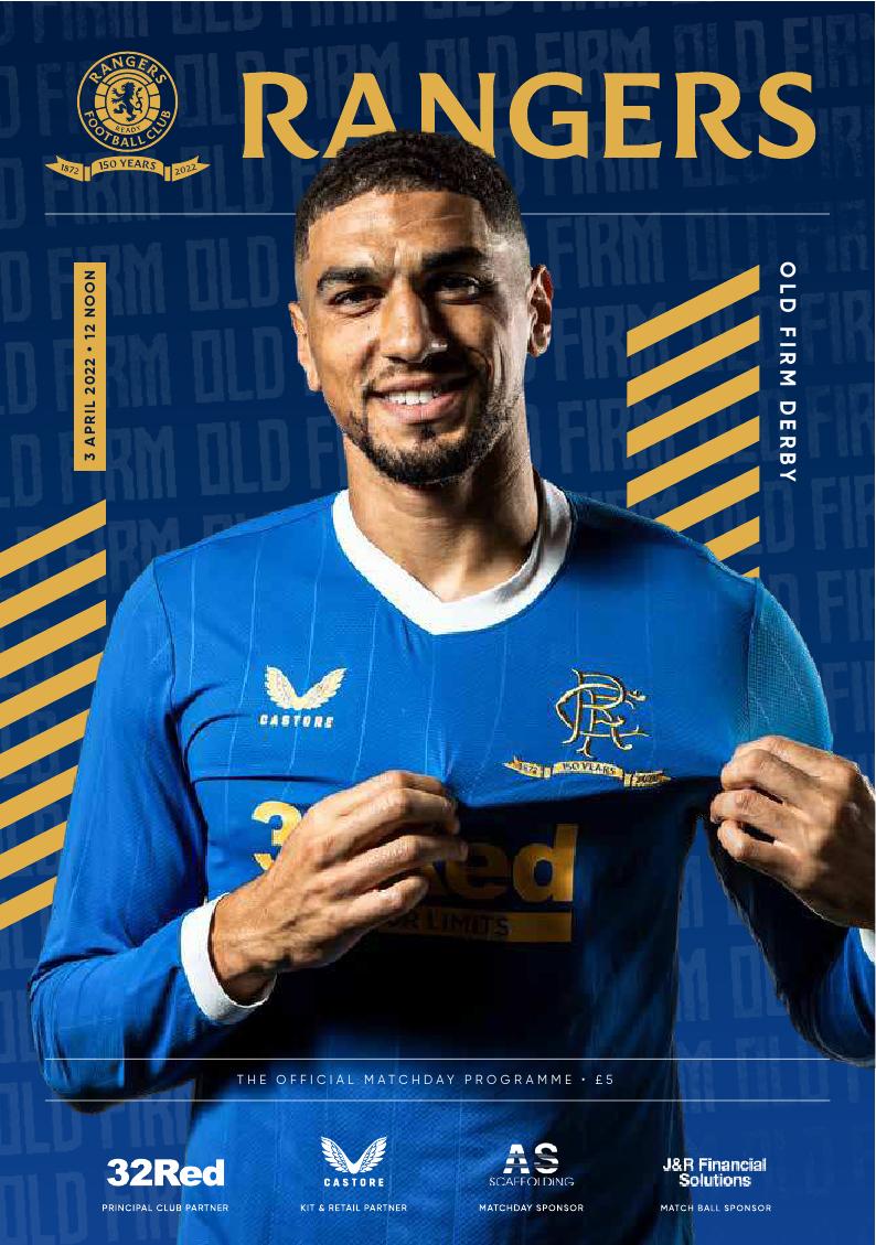 Rangers Football Club Matchday Programme – Old Firm Derby – 3 April 2022