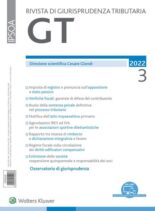 GT Rivista di Giurisprudenza Tributaria – Marzo 2022