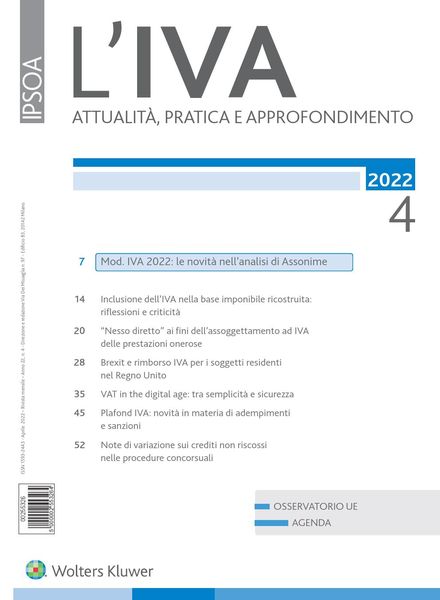 L’IVA – Aprile 2022