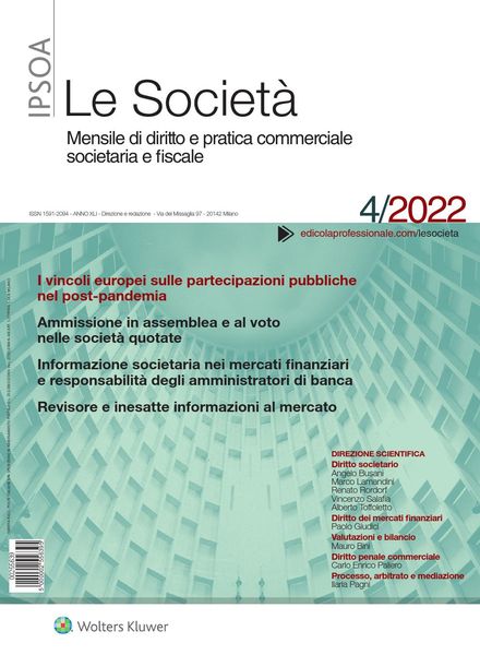 Le Societa – Aprile 2022