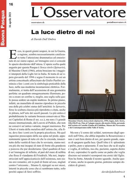 L’Osservatore – 16 aprile 2022
