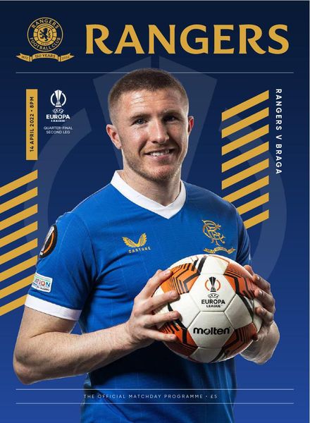 Rangers Football Club Matchday Programme – Rangers v Braga – 14 April 2022