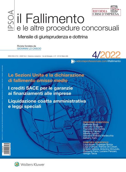 Il Fallimento – Aprile 2022