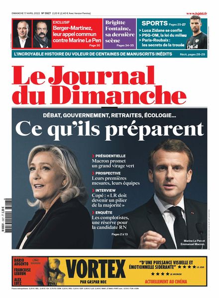 Le Journal du Dimanche – 17 avril 2022