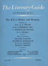 New Humanist – The Literary Guide July 1951