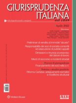 Giurisprudenza Italiana – Aprile 2022