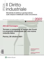 Il Diritto Industriale – Aprile 2022