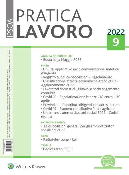 Pratica Lavoro – 30 Aprile 2022