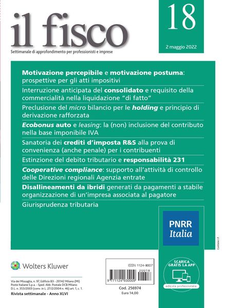 il fisco – 2 Maggio 2022