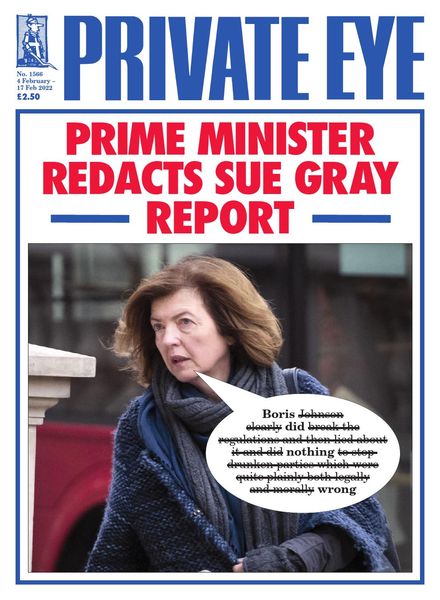 Private Eye Magazine – Issue 1566 – 4 February 2022